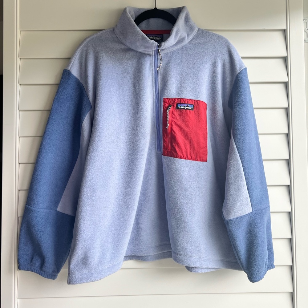 Patagonia Women’s Synchilla Microdini 1/2-Zip Fleece Pullover, Blue, Sz - XL - Picture 2 of 10